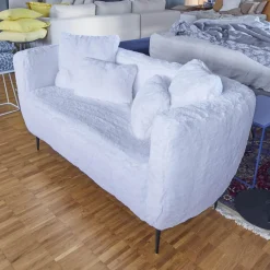 Sophisticated Living 2-Sitzer-Sofas|Sofa Serenity 2 Sitzer mit Fellbezug Saluki weiß