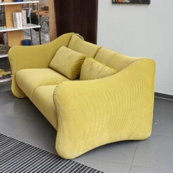 Brühl 2-Sitzer-Sofas|Sofa 2-Sitzer Bongo Bay Stoff 4490 Farbe 75 Gelb Inklusive 2 Kissen