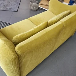 Brühl 2-Sitzer-Sofas|Sofa 2-Sitzer Bongo Bay Stoff 4490 Farbe 75 Gelb Inklusive 2 Kissen