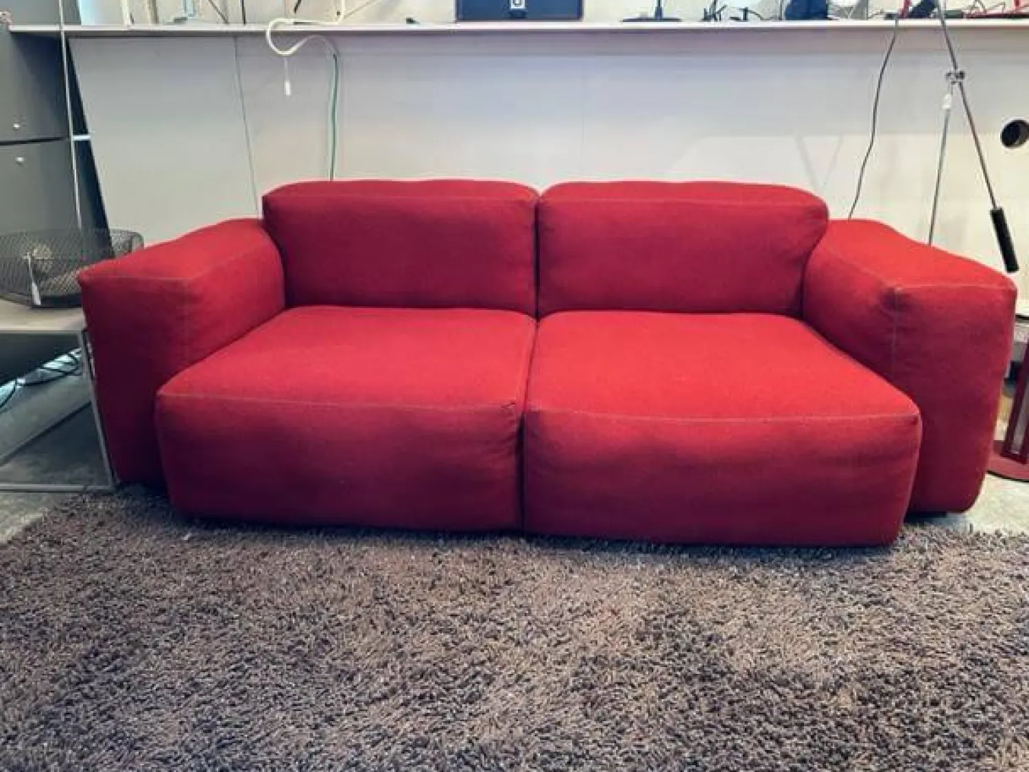 Hay 2-Sitzer-Sofas|Sofa 2-Sitzer Mags Soft Bezug Hallingdal 687 Naht Dark Grey