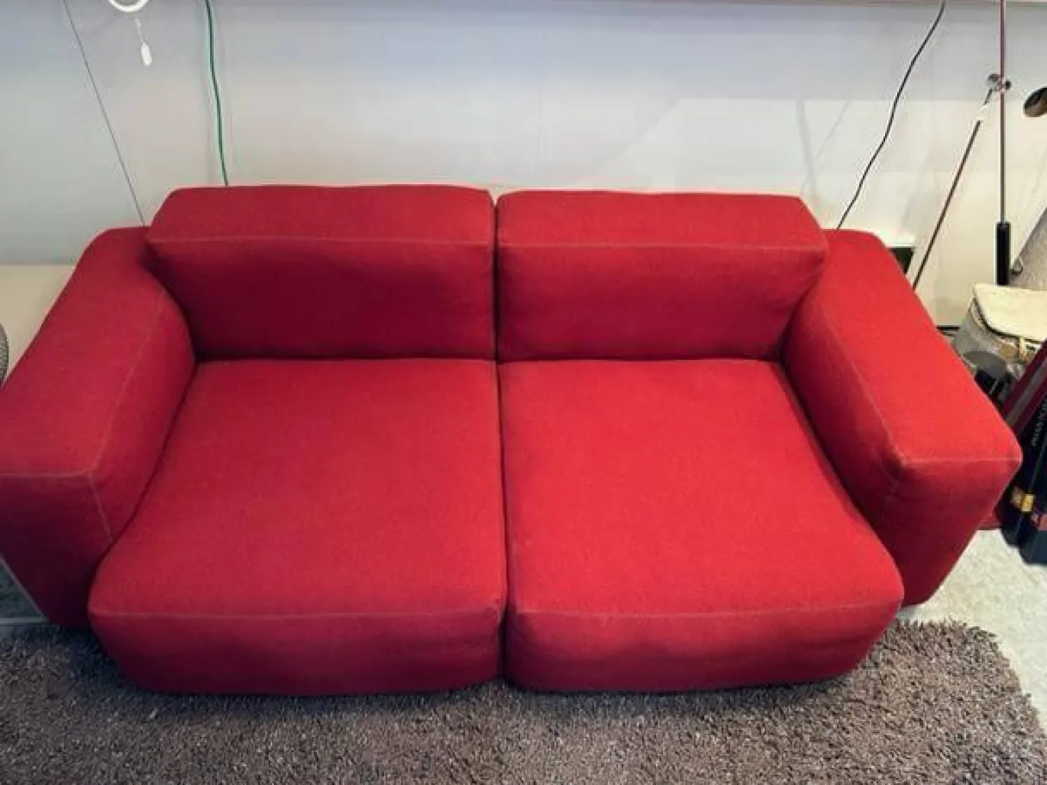 Hay 2-Sitzer-Sofas|Sofa 2-Sitzer Mags Soft Bezug Hallingdal 687 Naht Dark Grey