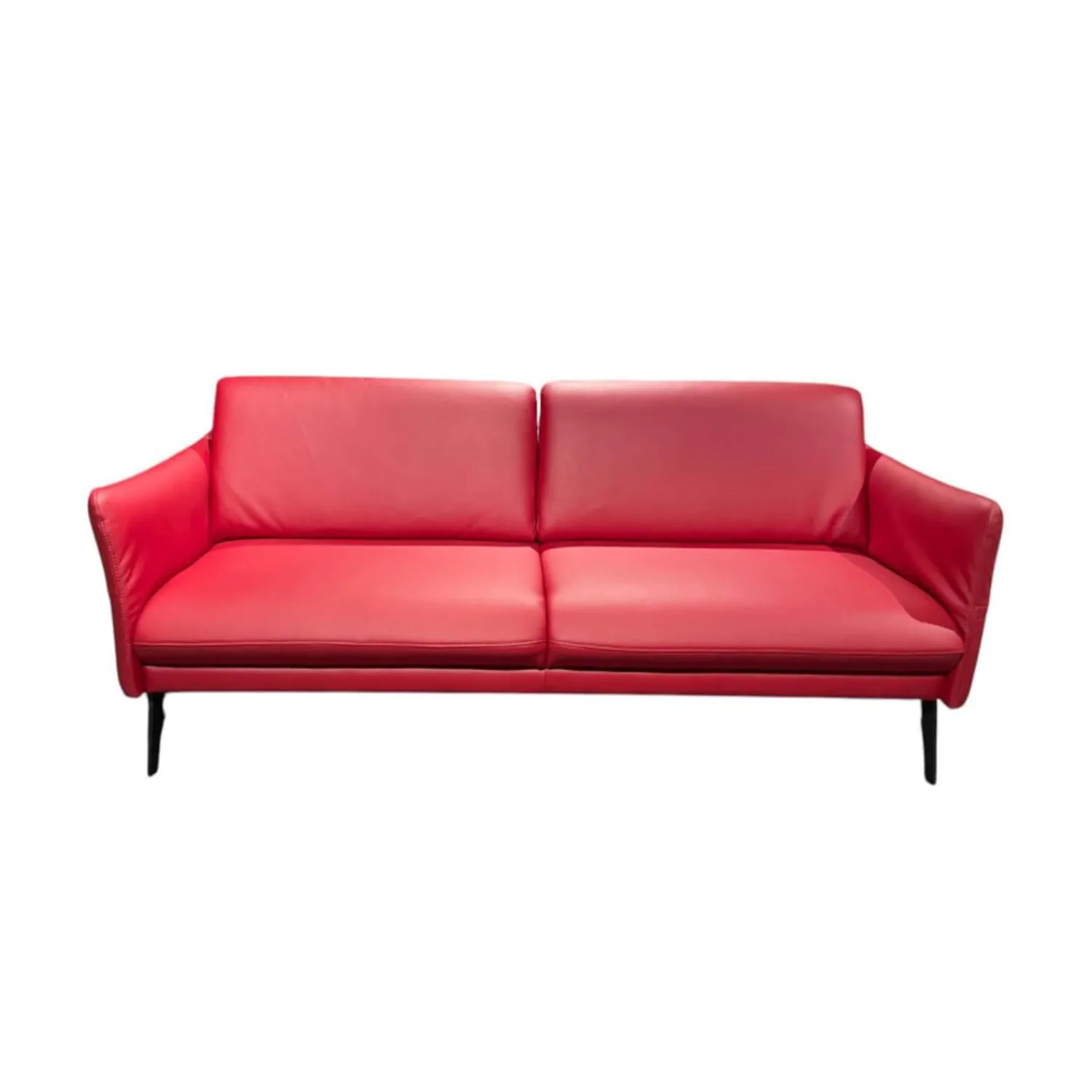 himolla 2-Sitzer-Sofas|Sofa 2-Sitzer Waldkirchen R Leder 33 Longlife Soft Chianti Rot Gestell Metall Anthrazit Pulverbeschichtet