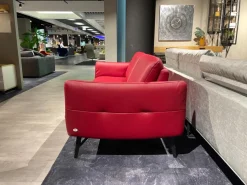 himolla 2-Sitzer-Sofas|Sofa 2-Sitzer Waldkirchen R Leder 33 Longlife Soft Chianti Rot Gestell Metall Anthrazit Pulverbeschichtet