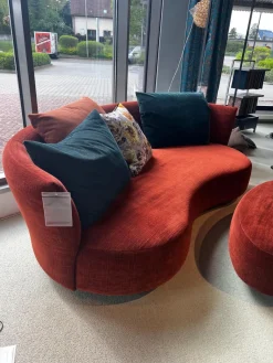 Bullfrog 2-Sitzer-Sofas|Sofa Sofia Stoff Smoothie Rostbraun 15 28 Füße Metall Schwarz Pulverbeschichtet