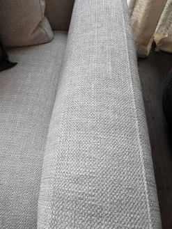 Flexform 3-Sitzer-Sofas|Sofa Softdream Stoff Crem Hellgrau Mix Inklusive Kissen