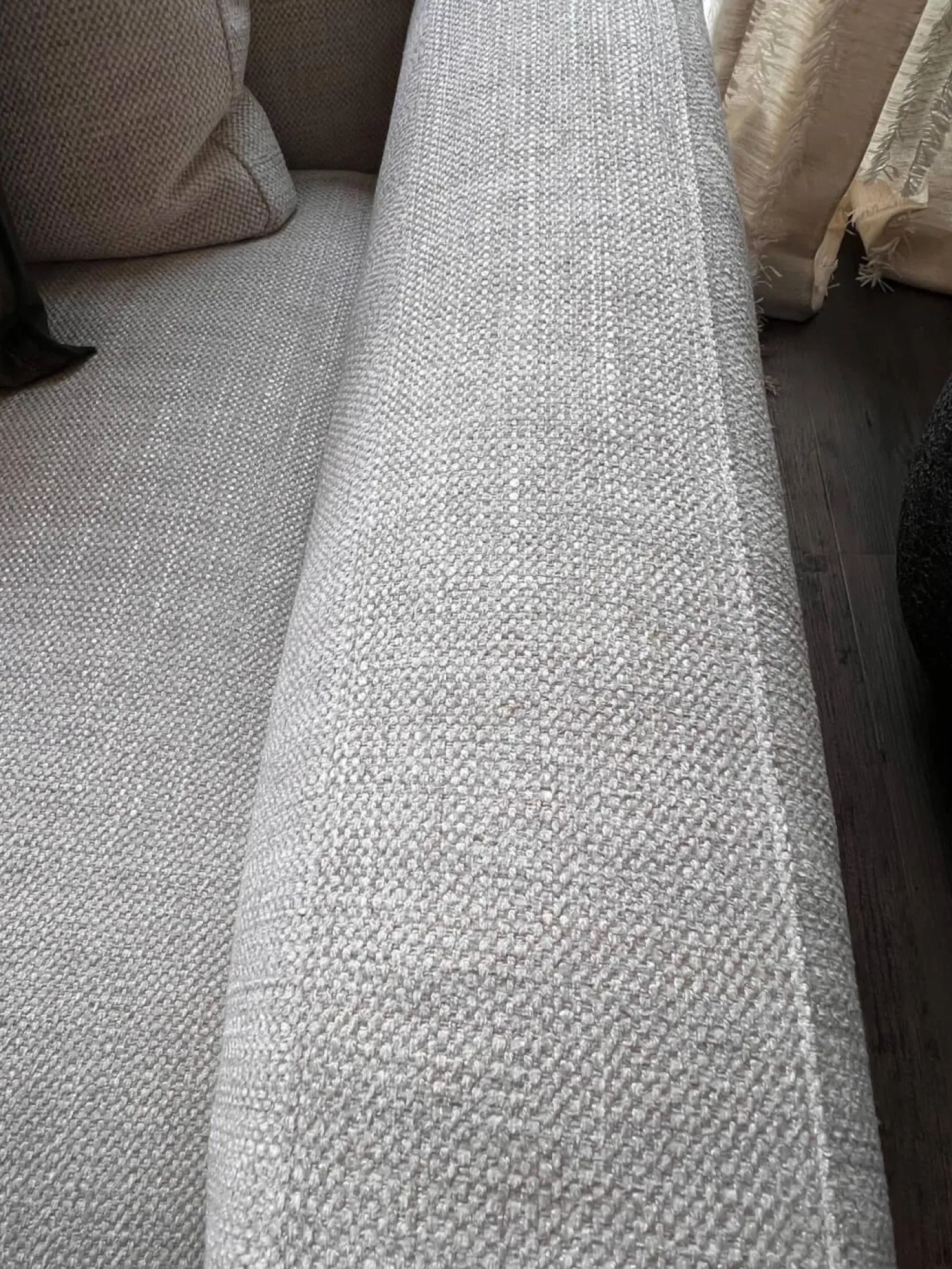 Flexform 3-Sitzer-Sofas|Sofa Softdream Stoff Crem Hellgrau Mix Inklusive Kissen