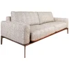 Bielefelder Werkstätten 2-Sitzer-Sofas|Sofa Spirit 2 92,5 Stoff Scott BW 1769 292 Grau Beige Füße Metall