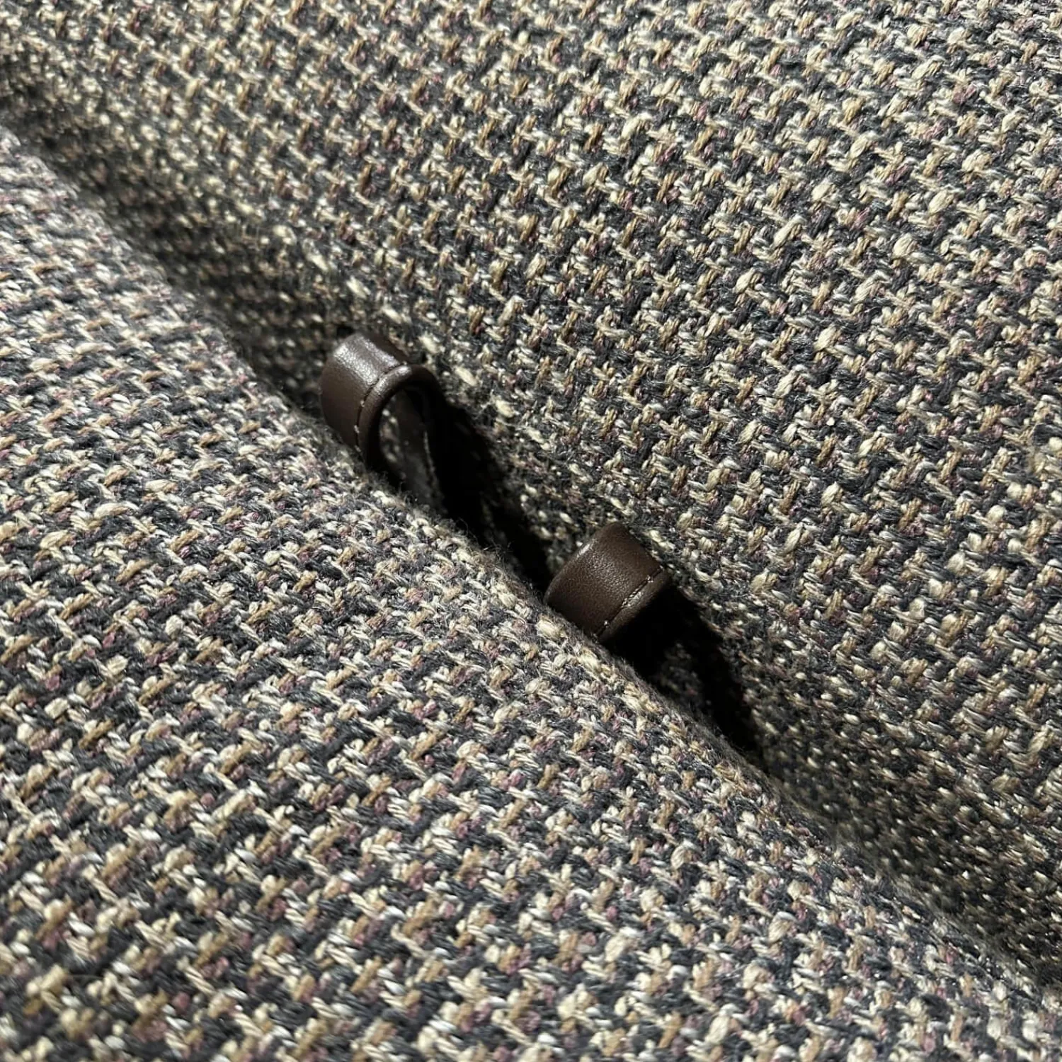 Bielefelder Werkstätten 2-Sitzer-Sofas|Sofa Spirit Stoff Carlucci True Soul 1570 024 Grau Blende Leder Provence Negro Schwarz Metallfuß Bronze Schwarz Mit Hocker