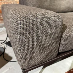 Bielefelder Werkstätten 2-Sitzer-Sofas|Sofa Spirit Stoff Carlucci True Soul 1570 024 Grau Blende Leder Provence Negro Schwarz Metallfuß Bronze Schwarz Mit Hocker