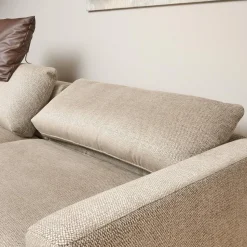 Bielefelder Werkstätten 2-Sitzer-Sofas|Sofa Spirit Stoff Emira BW 1732 272 Beige Gestell Metall Bronze Matt Inklusive Rückenverstellung