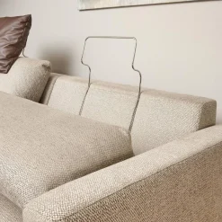 Bielefelder Werkstätten 2-Sitzer-Sofas|Sofa Spirit Stoff Emira BW 1732 272 Beige Gestell Metall Bronze Matt Inklusive Rückenverstellung