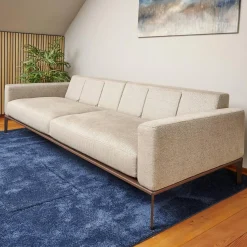 Bielefelder Werkstätten 2-Sitzer-Sofas|Sofa Spirit Stoff Emira BW 1732 272 Beige Gestell Metall Bronze Matt Inklusive Rückenverstellung