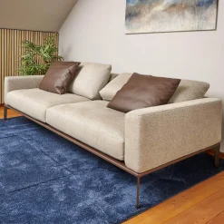 Bielefelder Werkstätten 2-Sitzer-Sofas|Sofa Spirit Stoff Emira BW 1732 272 Beige Gestell Metall Bronze Matt Inklusive Rückenverstellung