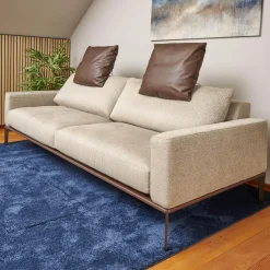 Bielefelder Werkstätten 2-Sitzer-Sofas|Sofa Spirit Stoff Emira BW 1732 272 Beige Gestell Metall Bronze Matt Inklusive Rückenverstellung