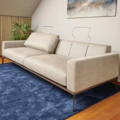 Bielefelder Werkstätten 2-Sitzer-Sofas|Sofa Spirit Stoff Emira BW 1732 272 Beige Gestell Metall Bronze Matt Inklusive Rückenverstellung