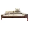 Bielefelder Werkstätten 2-Sitzer-Sofas|Sofa Spirit Stoff JAB Xantos 1 1362 093 Grau Gestell Platingrau Lackiert Metallfuß Chrom Mit Rückenverstellung Und Kissen