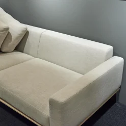 Bielefelder Werkstätten 2-Sitzer-Sofas|Sofa Spirit Stoff Simple Fb 080 Gestell Holz Esche Metallfuß Chrom Glanz