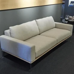 Bielefelder Werkstätten 2-Sitzer-Sofas|Sofa Spirit Stoff Simple Fb 080 Gestell Holz Esche Metallfuß Chrom Glanz