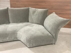 Edra Ecksofas|Sofa Standard Stoff T 8563 Grün Grau Gestell Mit Stoff Bezogen