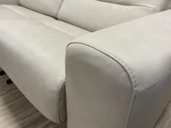 Stressless 2-Sitzer-Sofas|Sofa Stella 2-Sitzer Leder Paloma Fog Beige Armlehne S1 Breit Stahlkufe Schwarz Matt