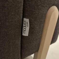 Havee Meubelen 3-Sitzer-Sofas|Sofa Sticky Bezug Stoff Steppe 83 Grau Hohe Rückenlehne Füße Eiche Kreideweiß