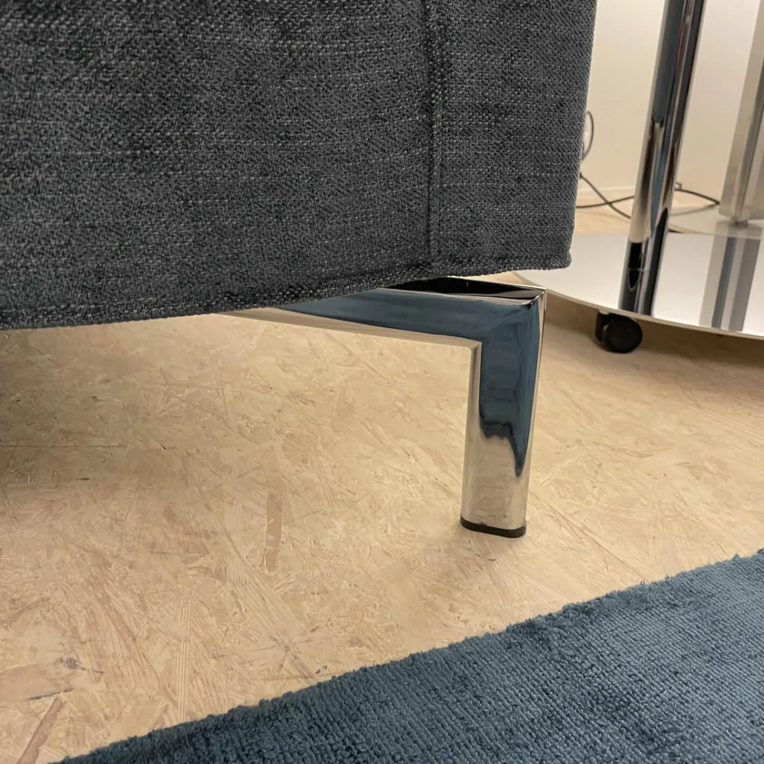 Ventura 2-Sitzer-Sofas|Sofa Swing 92 Stoff Grau Gestell Metall