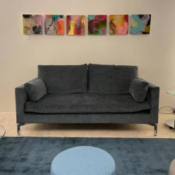 Ventura 2-Sitzer-Sofas|Sofa Swing 92 Stoff Grau Gestell Metall