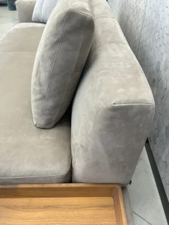 Walter Knoll Daybeds & Recamieren|2-Sitzer-Sofas|Sofa Tama Living 821 Leder Velvet 1484 Hazelnut Braun Gestell Nussbaum Mit Splint Geölt Mit Kissen Und Tablett