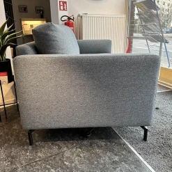 Violetta 2-Sitzer-Sofas|Sofa Tino Bezug Stoff Gavarni Blau Grau Mit Taschenfederkern