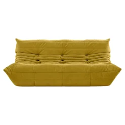 Ligne Roset 3-Sitzer-Sofas|Sofa Togo Stoff A Alcantara Curry Gelb