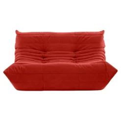 Ligne Roset 2-Sitzer-Sofas|Sofa Togo Stoff Alcantara A Goya Red Rot