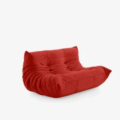 Ligne Roset 2-Sitzer-Sofas|Sofa Togo Stoff Alcantara A Goya Red Rot