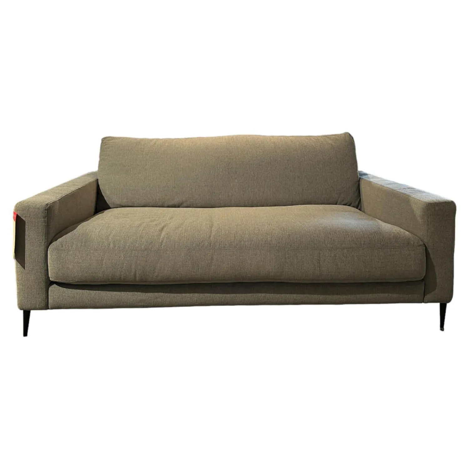 Candy 2-Sitzer-Sofas|Sofa Up Town Stoff Trend Light Blue Grau Mit Weicher Polsterung Füße Schwarz Lackiert