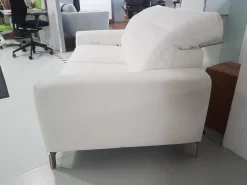 WK Wohnen 2-Sitzer-Sofas|Sofa Venosa Stoff Cl.4 Nevio Weiß mit Verstellfunktion