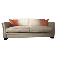 Leda 2-Sitzer-Sofas|Sofa Victoria Bezug Stoff Bravo 18 Grau Füße Standard Holz Wenge Schwarz Ohne Dekokissen