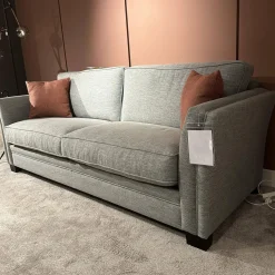 Leda 2-Sitzer-Sofas|Sofa Victoria Bezug Stoff Bravo 18 Grau Füße Standard Holz Wenge Schwarz Ohne Dekokissen