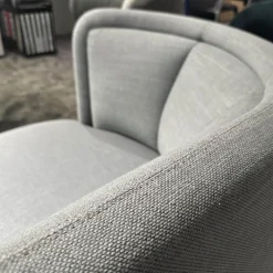 Wittmann 2-Sitzer-Sofas|Sofa Vuelta 25640 Stoff F Tekla Platin Grau Füße Metall Bronze