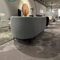 Wittmann 2-Sitzer-Sofas|Sofa Vuelta 25640 Stoff F Tekla Platin Grau Füße Metall Bronze