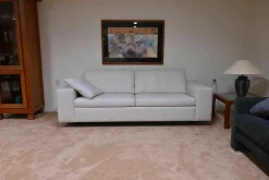 Machalke 2-Sitzer-Sofas|Sofa Wega Large Leder Omega Weiß mit Kissen