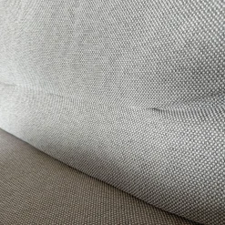 Poltrona Frau 2-Sitzer-Sofas|Sofa Zweisitzer Grantorino Stoff Col. Tess Bouce Sabbia Grau Leder Saddle Beige