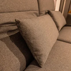 freistil Rolf Benz 2-Sitzer-Sofas|Sofabank Liege 140 Stoff 3041 Zeltgrau Winkelfuß Schwarz Mit Klappbaren Armteilen