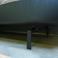 Walter Knoll Ecksofas|Sofaecke Muud C21 Leder Ascot Black Schwarz Kufen Matt Pulverbeschichtet Schwarz