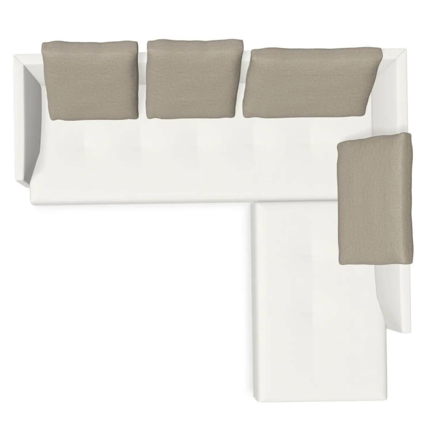 Walter Knoll Ecksofas|Sofaecke Prime Time Version B Stoff Bora Wool Kufen Aluminium Hochglanz mit Schwenkfunktion