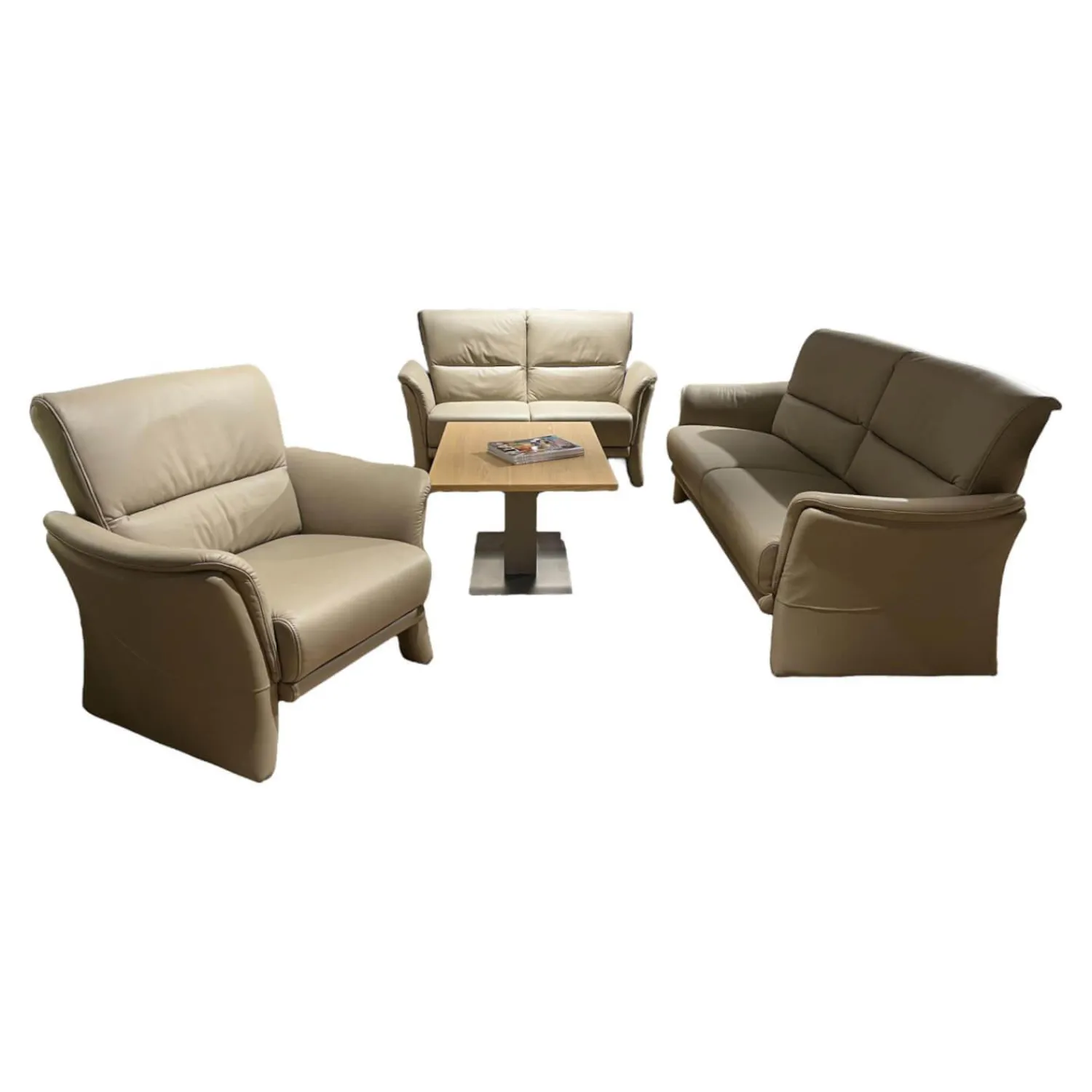 himolla Polstergruppen|Sofagarnitur 9553 MB Föhr Superlastic Plus Federkern Bezug Leder Longlife Quarz