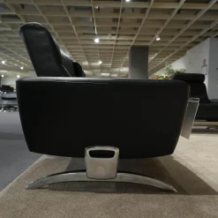 Stressless Polstergruppen|Sofagruppe Michelle Leder Cori 19 Schwarz Füße Aluminium Inklusive Kopfstütze
