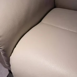 Stressless Polstergruppen|Sofagruppe Panorama Leder Cori Fog Grau Beige Holbogen Wenge Mit Balance Adapt Und Nackenkissen