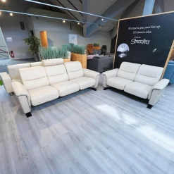Stressless Polstergruppen|Sofagruppe Panorama Leder Cori Fog Grau Beige Holbogen Wenge Mit Balance Adapt Und Nackenkissen