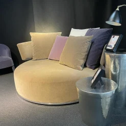 B&B Italia 2-Sitzer-Sofas|Sofainsel Amoenus Maxalto Stoffbezug Grau Inklusive 4 Kissen