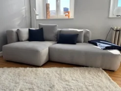 Hay Ecksofas|Sofakombination Mags Soft Stoff Ruskin Hellgrau 11 Inklusive Kissen