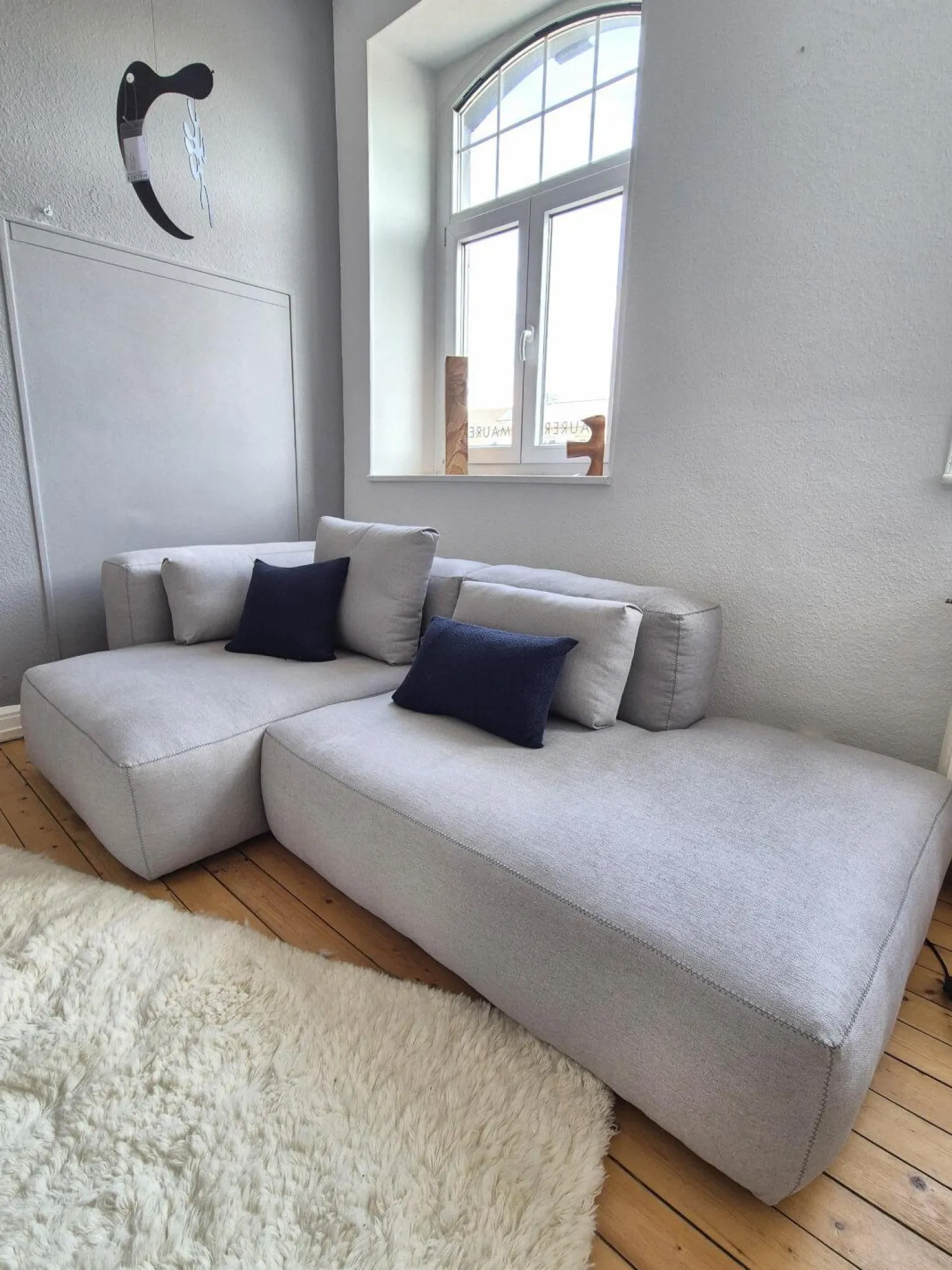 Hay Ecksofas|Sofakombination Mags Soft Stoff Ruskin Hellgrau 11 Inklusive Kissen